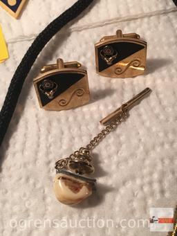 Jewelry - Masons Bolo tie, cuff link, tie tack, 80 pendant