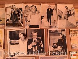 Ephemera - 19 vintage collector cards, 1960's Hollywood, trains, boats