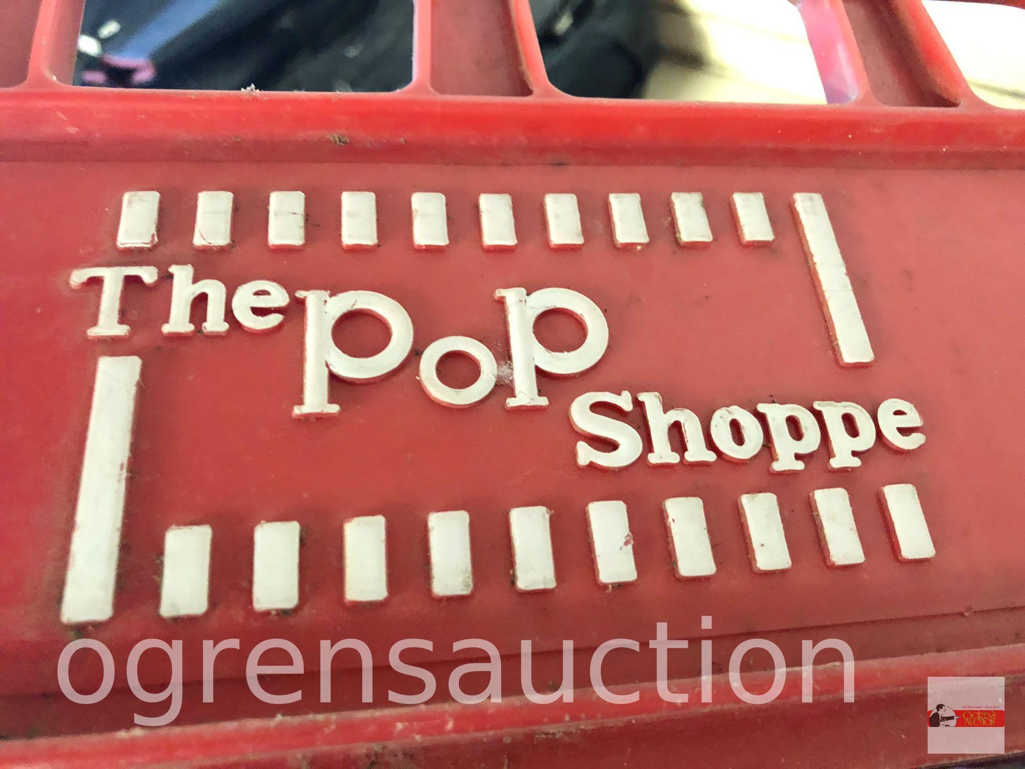 Vintage The Pop Shoppe crate, red, 17.5"wx12"w