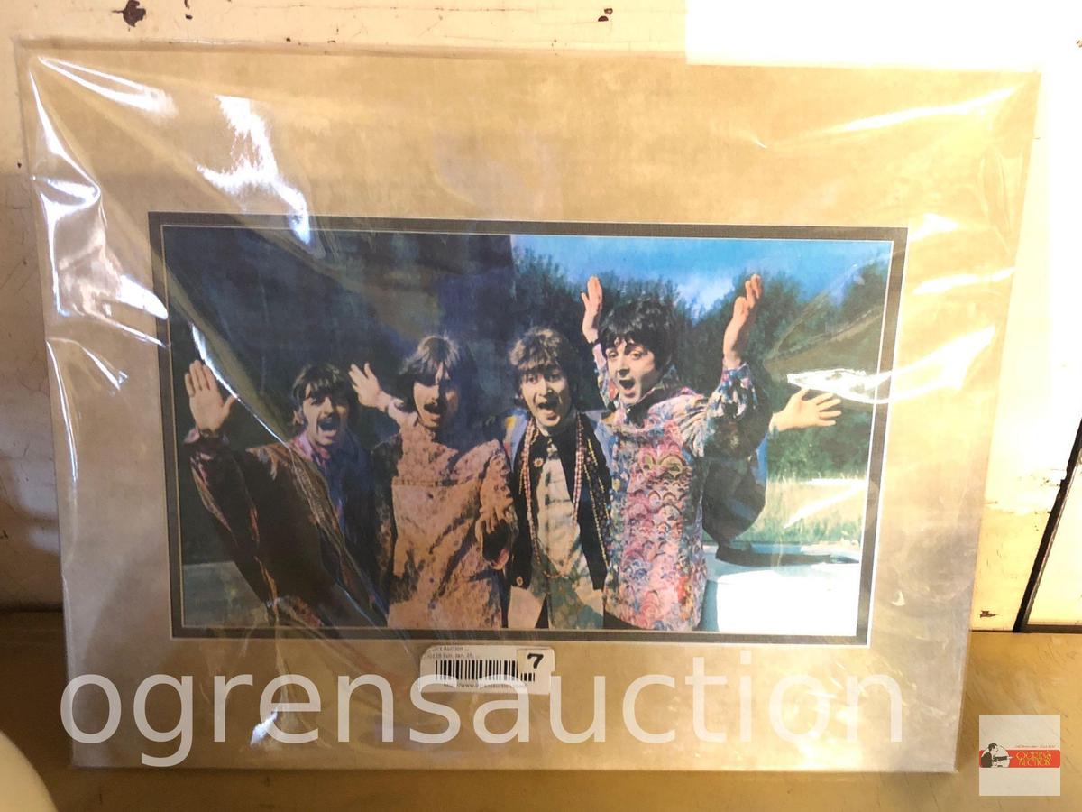 Artwork - Beatles, double matted picture, 18"wx14"h