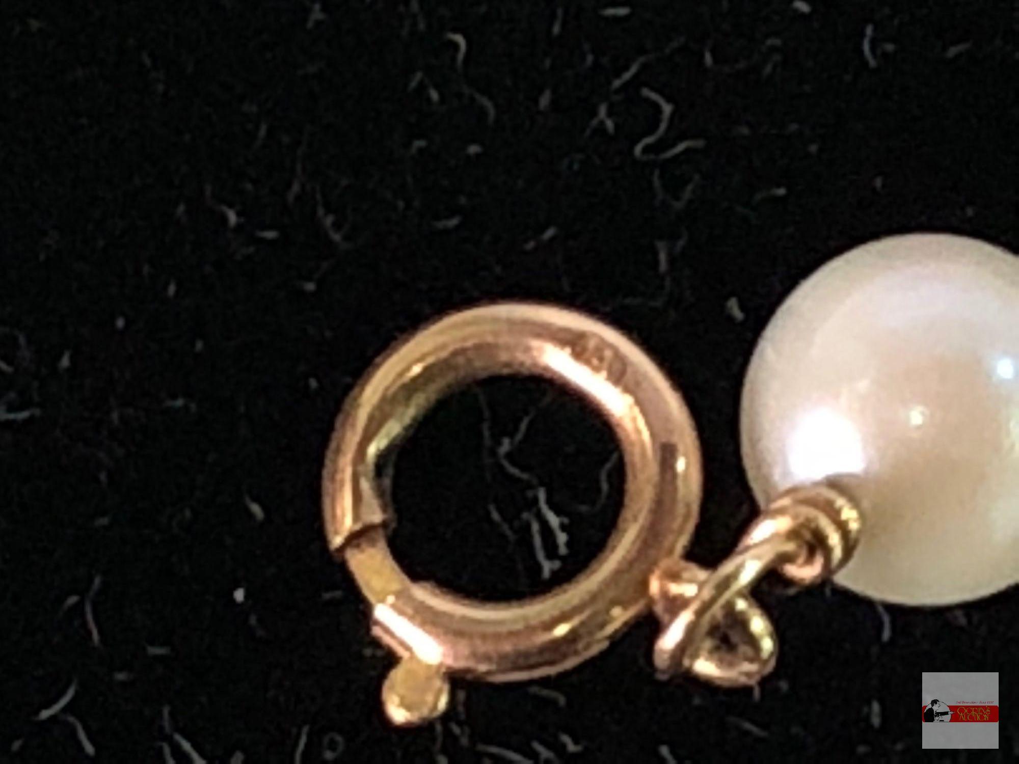 Jewelry - Bracelet - 14 karat gold with 14 pearls