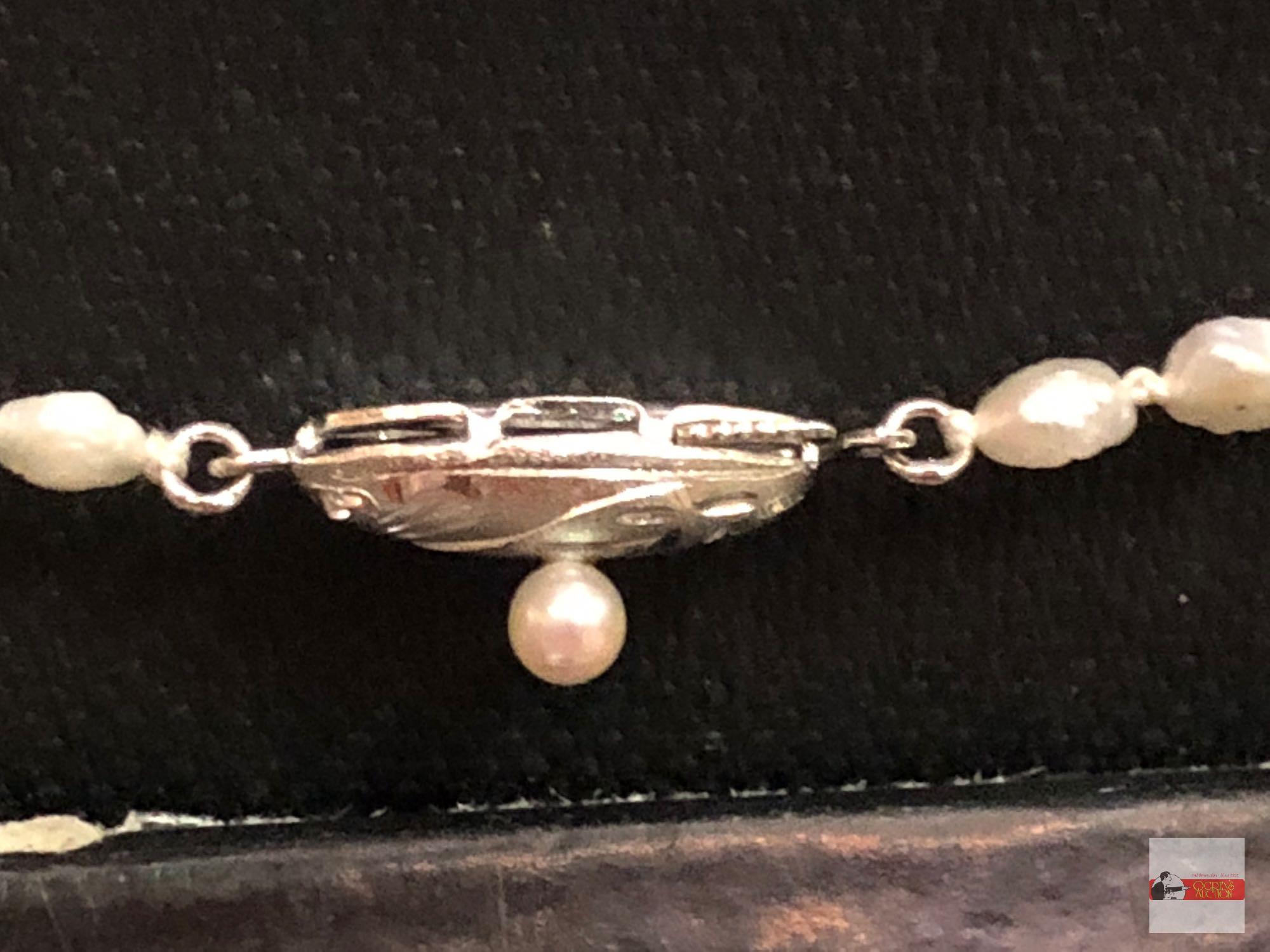 Jewelry - Necklace - Fresh water pearls necklace silver lobster clasp
