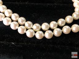 Jewelry - Necklace - long strand of pearls w/ G Silver lobster clasp