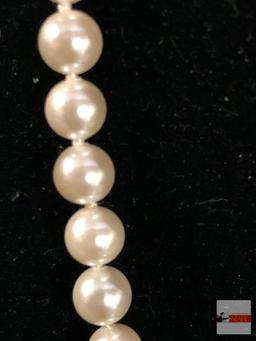 Jewelry - Necklace - strand of pearls w/ G silver lobster clasp