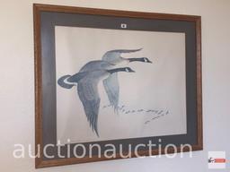 Artwork - Print by Charles E. Murphy, Geese, framed & matted, 24.25"wx20"hx1"d