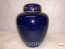 Ginger jar urn - Japanese, blue
