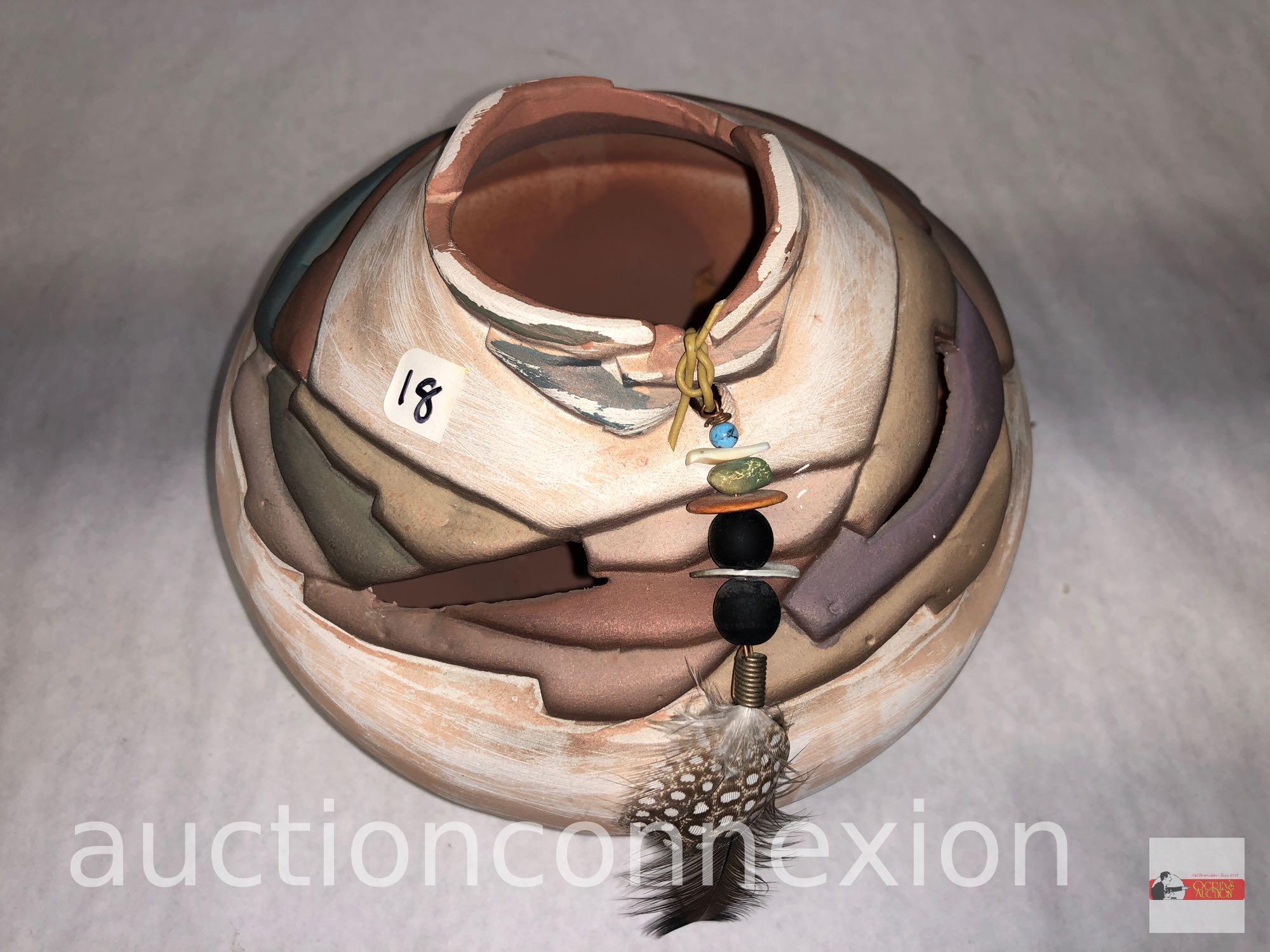 Pottery - Steven Kaye Designs, signed, dated 1998, Southwest stled vase
