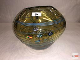 Art Glass - vase - 6.5"h