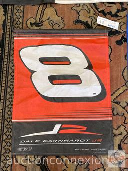 Nascar - checker flag, #8 Dale Earnhardt Jr. banner, #48 Jimmie Johnson scarf