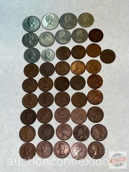 Coins - Canadian change, 50's, 60's, 70's, 80's