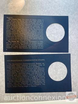 Coins - First Day Issue 1972 American Revolution Bicentennial commemorative coin & token w/stamps