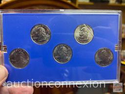 Coins - 1999 Philadelphia Mint Edition State Quarter Collections, DE, PA, NJ, GA, CT