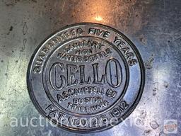 Vintage Cello Sanitary Hot Water Bottle, Canteen, Pat. Nov. 26, 1912, 8"wx10"h