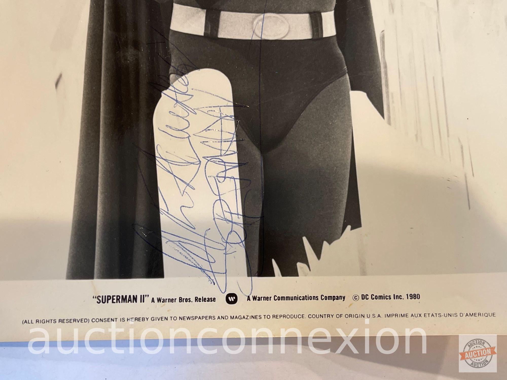 Ephemera - Signed photograph, Superman II, Christopher Reeves, 8.5x11 promotional glossy, DC Comics,