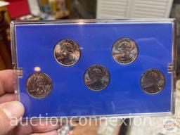 Coins - 2001 Philadelphia Mint Edition State Quarter Collections, NY, NC, RI, VT, KY