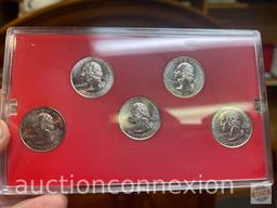 Coins - 1999 Denver Mint Edition State Quarter Collections, DE, PA, NJ, GA, CT