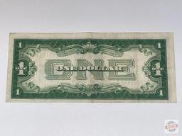 Currency - 1934 US $1 Blue seal silver certificate, Funny back, off set print error