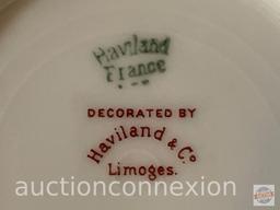 4 vintage dishes, 2 Haviland bone china bone dishes and 2 plates, France
