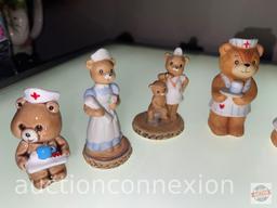 Figurines - Bears, Lefton, Enesco etc., Doctors and nurses