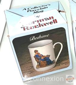 Mugs - 4 Norman Rockwell porcelain collector mugs in original boxes