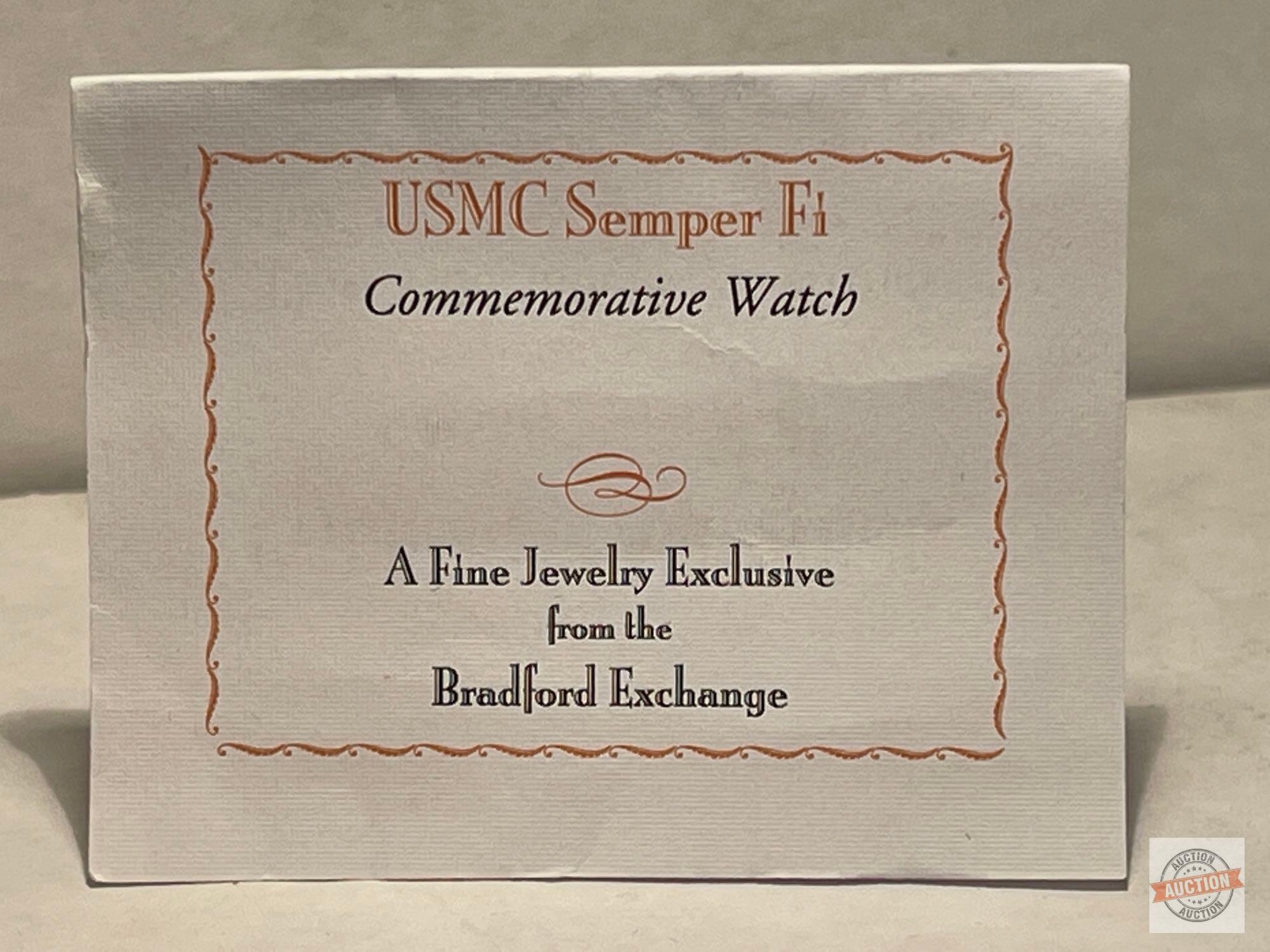 Jewelry - Wrist Watch, Bradford Exchange, USMC Semper Fi Commemorative Watch, #736/5000