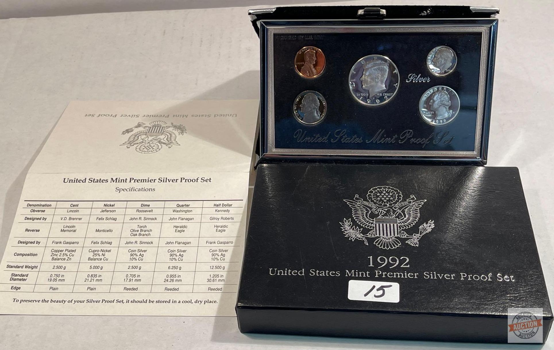 Silver Premier Proof Set - 1992s US Mint Premier Silver Proof Set