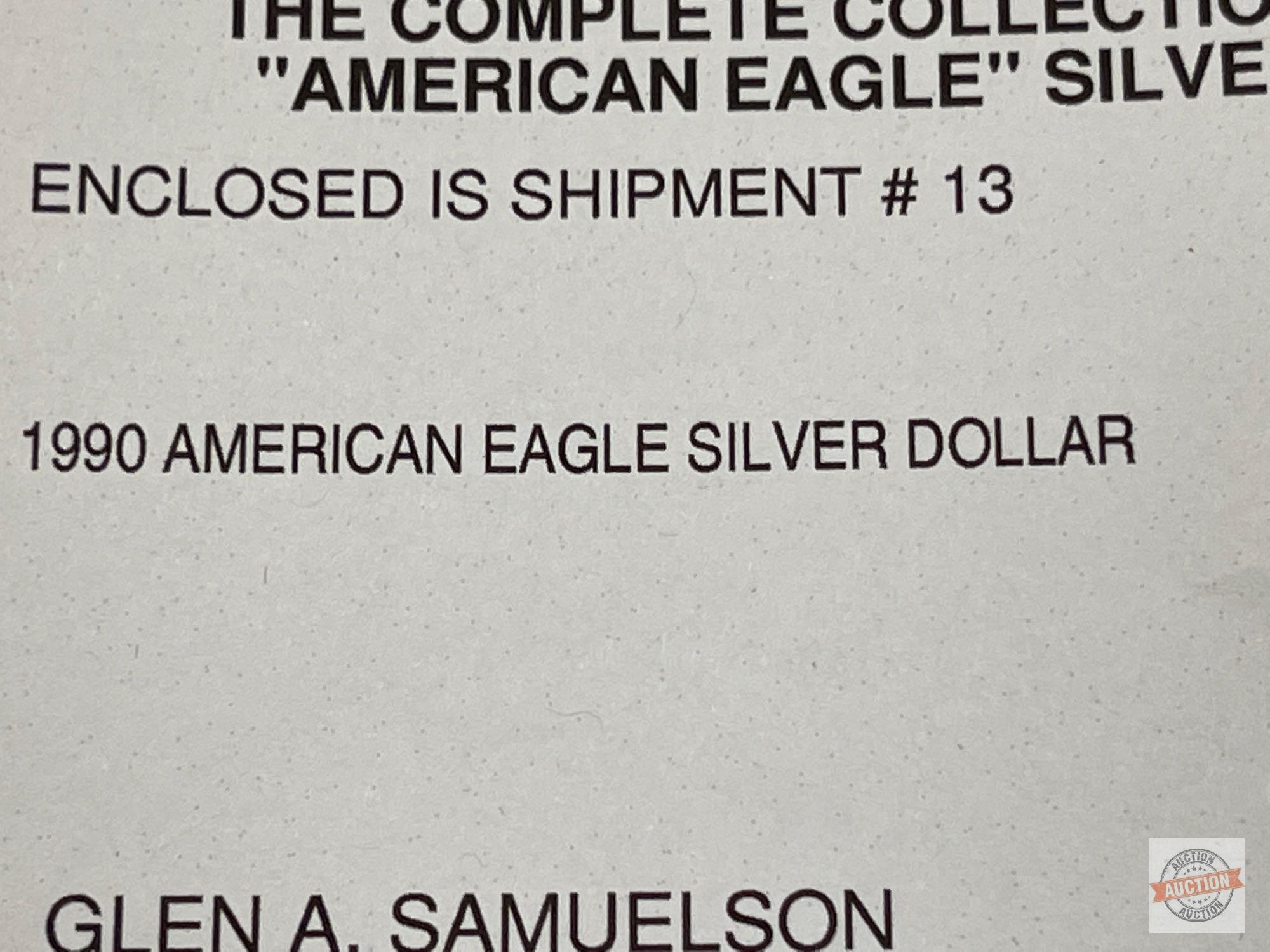 Silver - 1990s American Eagle .999 Silver 1 troy oz Proof Bullion Coin