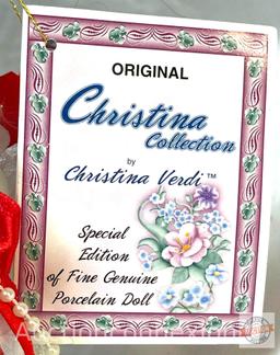 Doll - Porcelain Collector Doll, Christina Verdi, 16"h