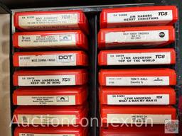 Music - Vintage 8-track tapes and carry case, 24 ct.