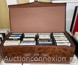 Music - Vintage 8-track tapes, 24 ct with carry case