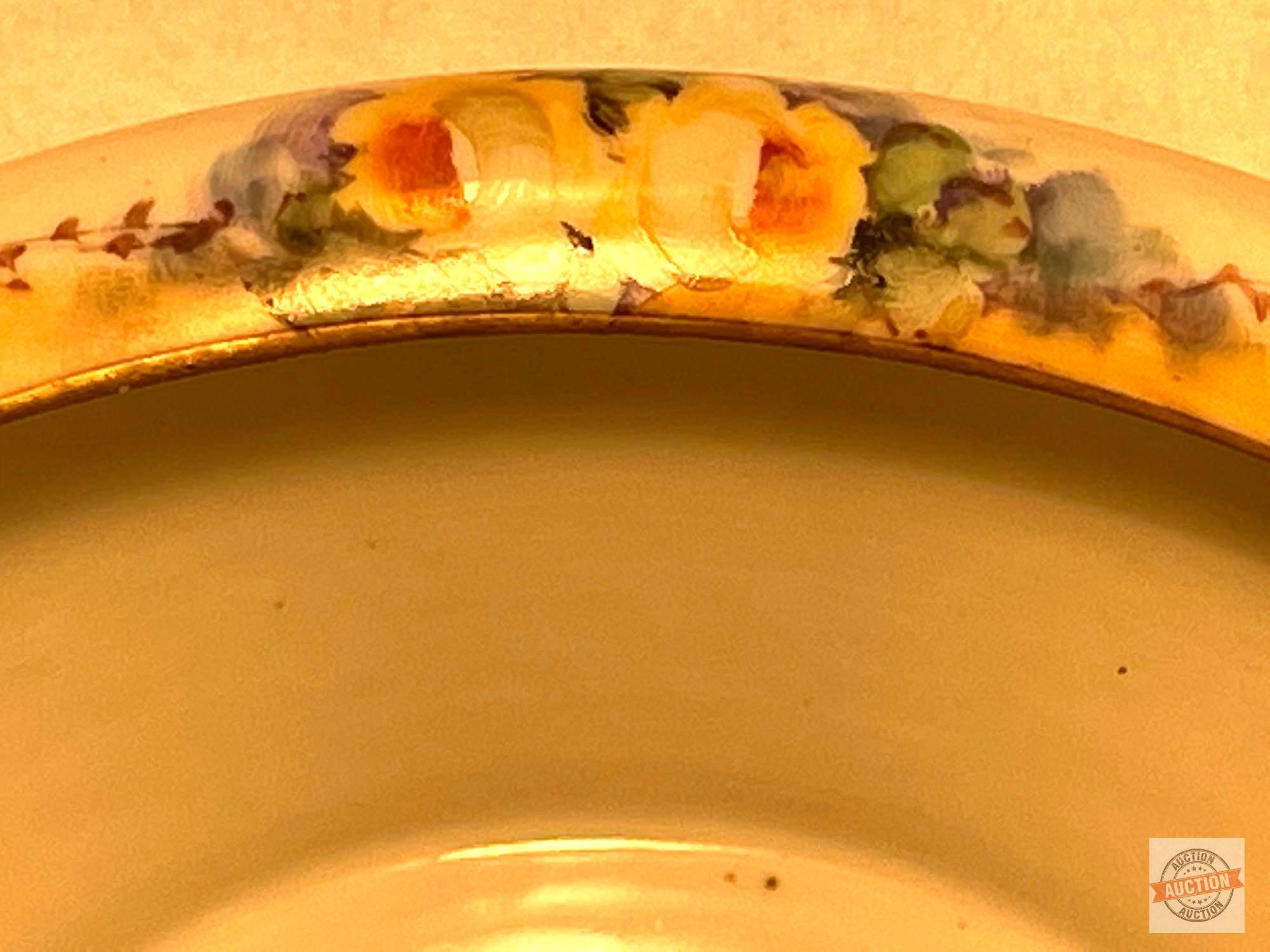 M Z Austria, dish, Hand painted, double handled