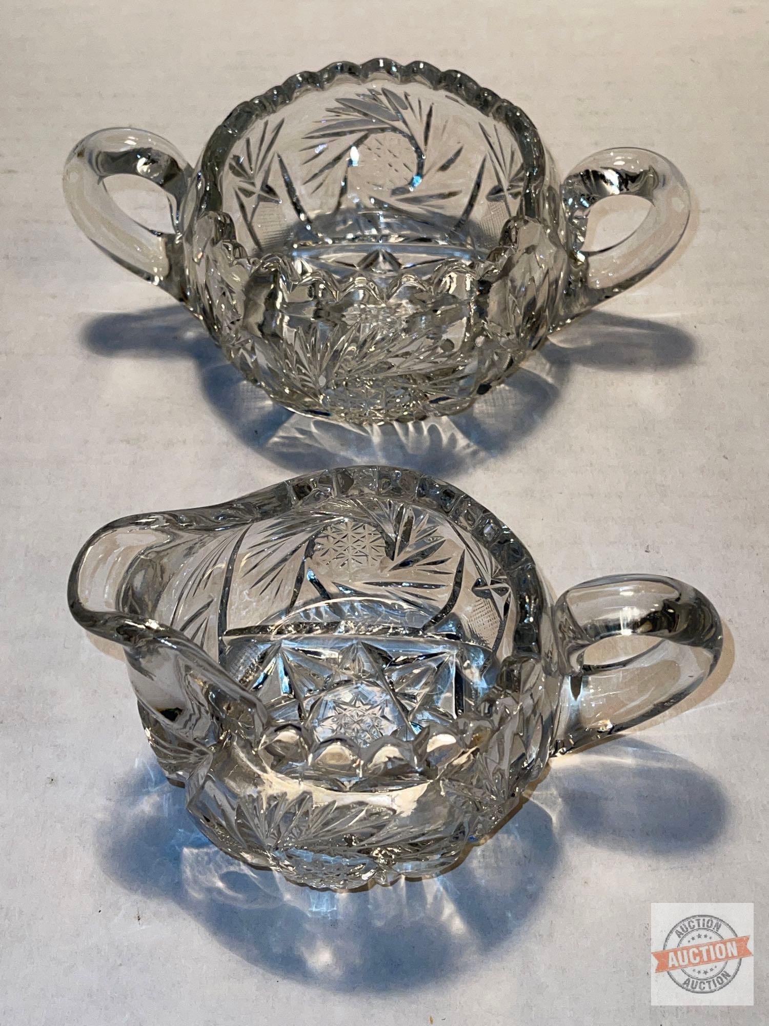 3 lead crystal serving dishes