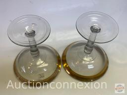 Glassware - 2 compote candy dishes