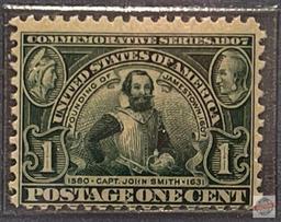 Stamps - The First Commemorative Stamp Issues, 1-cent Captain John Smith stamp