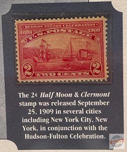 Stamps - The First Commemorative Stamp Issues, 2-cent Half Moon & Clermont