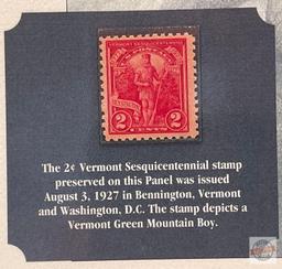 Stamps - The First Commemorative Stamp Issues, 2-cent Vermont Sesquicentennial