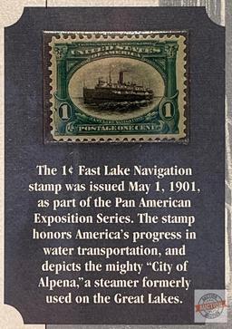 Stamps - The First Commemorative Stamp Issues, 1-cent Fast Lake Navigation