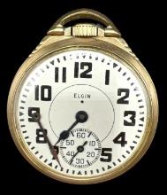 Elgin Gold Filled Pocket Watch, Has Damaged C
