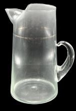 West Virginia Glass Pitcher With Platinum Band