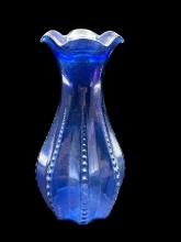 Indiana Glass Cobalt Blue Vase—7?� Tall, Small Chi