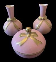 Vintage Handpainted Rice & Co Japan Bud Vases and