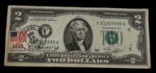 1976 Two Dollar Bill First Day of Issue Stamped