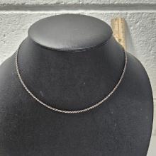 Sterling Silver 18” Rope Necklace