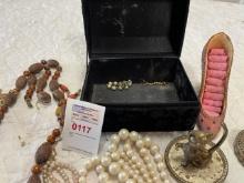 Costume jewelry, ring holders, jewelry box