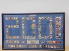 TOURNAMENT OF ROSES PINS COLLECTION, FRAMED
