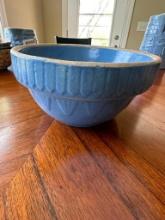 BLUE POTTERY BOWL 8.5 INCH