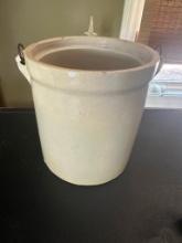 POTTERY CROCK WITH HANDLE