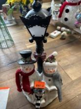 Christmas decor snowmen lamp lights up