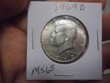 1969 P Mint 40% Silver Kennedy Half Dollar