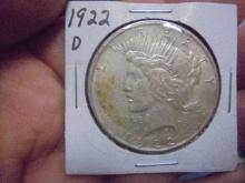 1922 D-Mint Silver Peace Dollar
